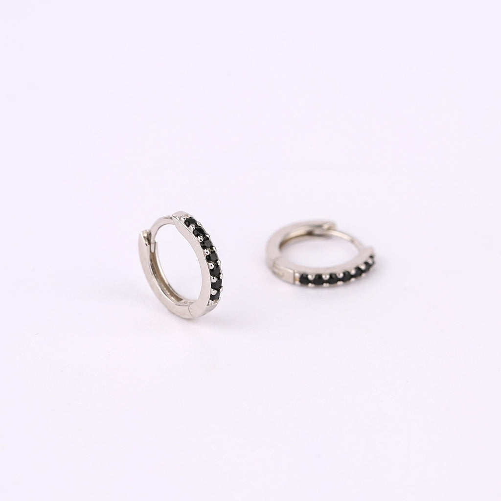 Black CZ Gold Curated Earring Set