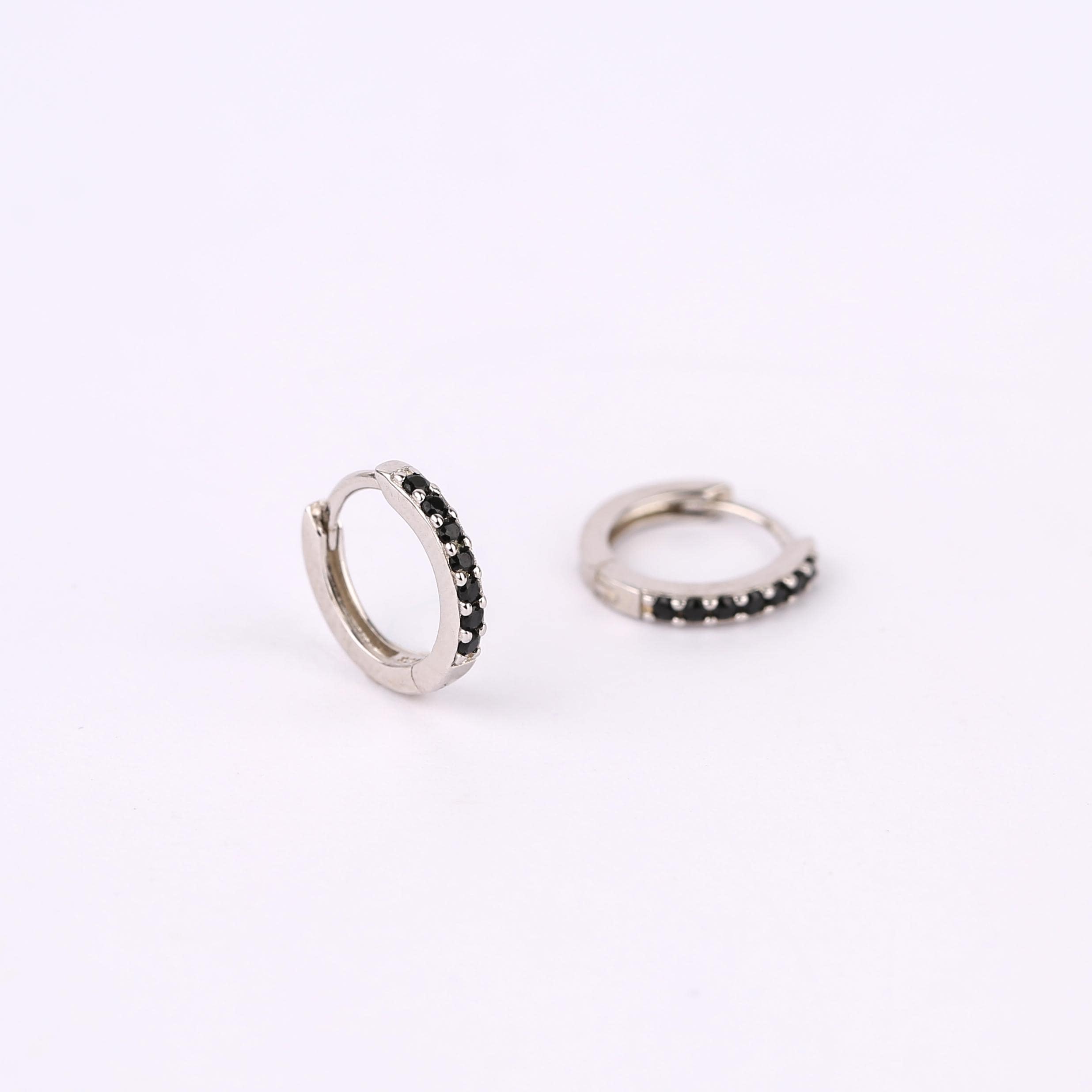 Black CZ Gold Curated Earring Set