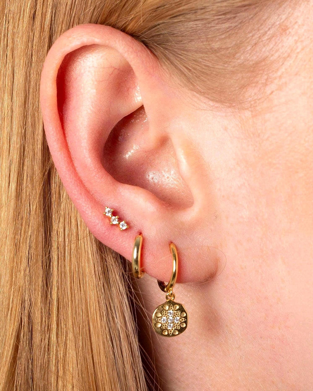 Celestial Star Disc Hoop Set