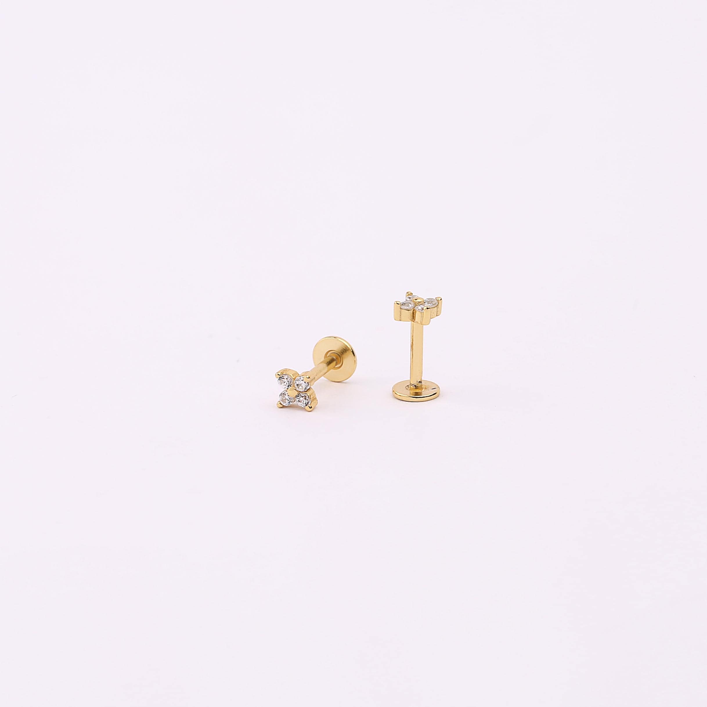 Star Huggie Hoop and Flat Back Stud Set