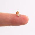 Dainty Double CZ Flat Back Stud
