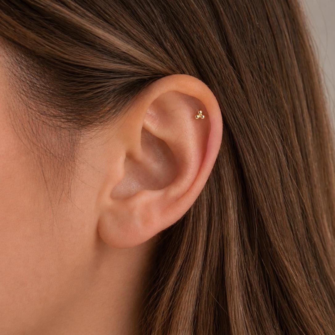 18G Trinity Ball Threadless Push Pin Labret